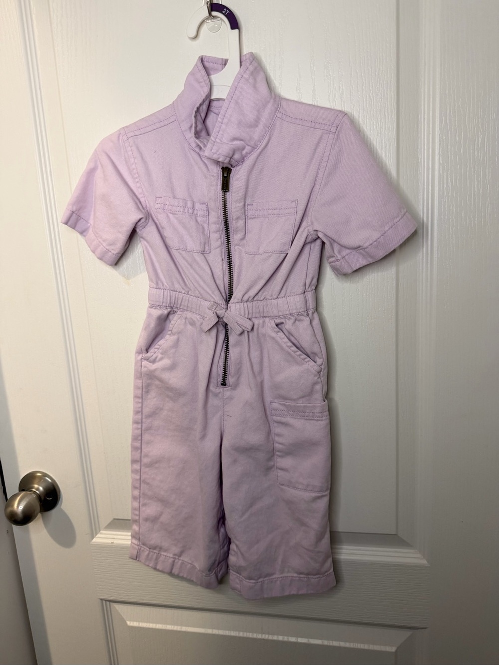 Old Navy Lilac Short Sleeve Utility Jumpsuit for Girls